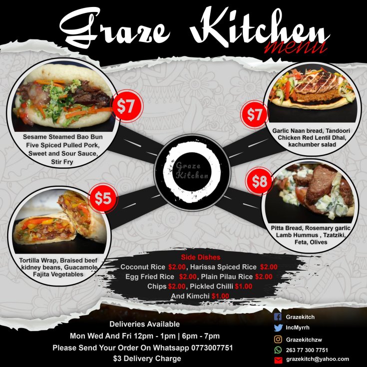 Sheu Mhaka's Graze Kitchen menu